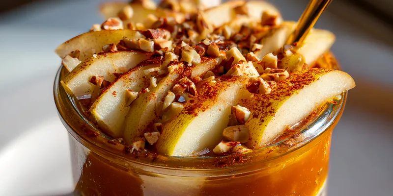 Delicious Apple Chia Parfait Delight served on a plate