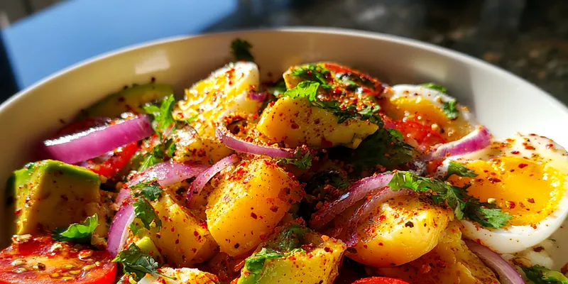 Delicious Avocado Egg Salad Delight served on a plate