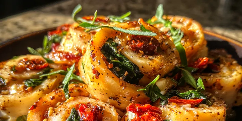 Delicious Baked Chicken Rolls served on a plate