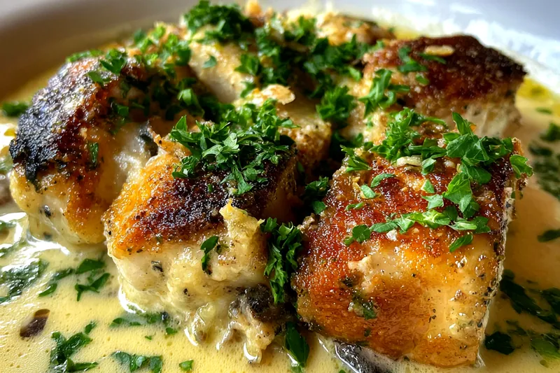 Cooking process for Baked Cod with Creamy Lemon