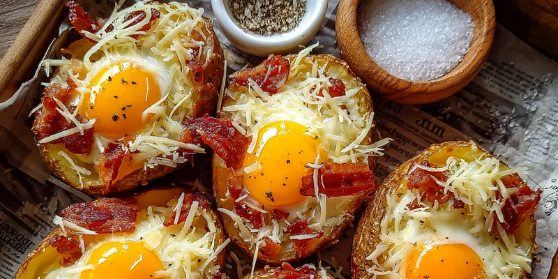 Baked Egg Potato Boats