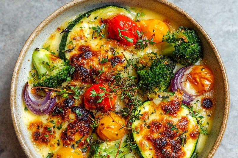 Cooking process for Baked Vegetable Medley