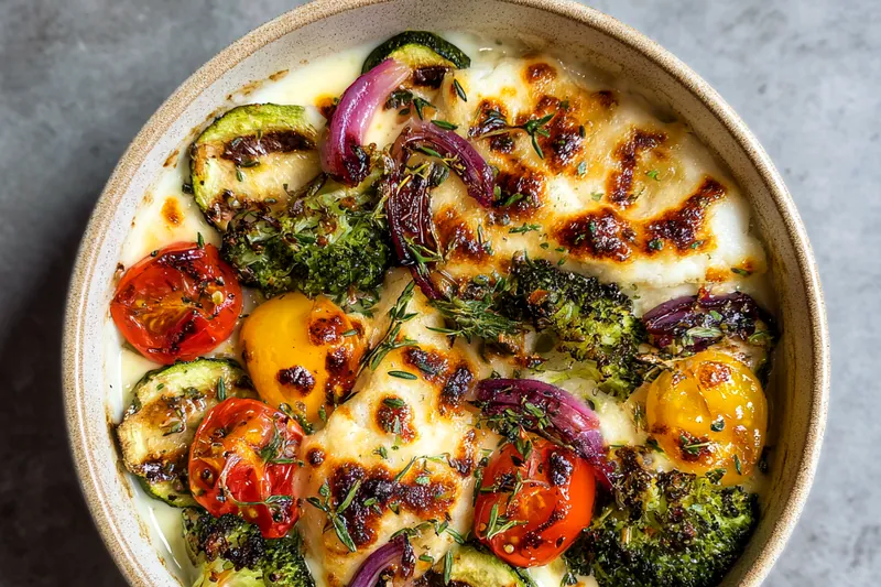 Fresh ingredients for Baked Vegetable Medley