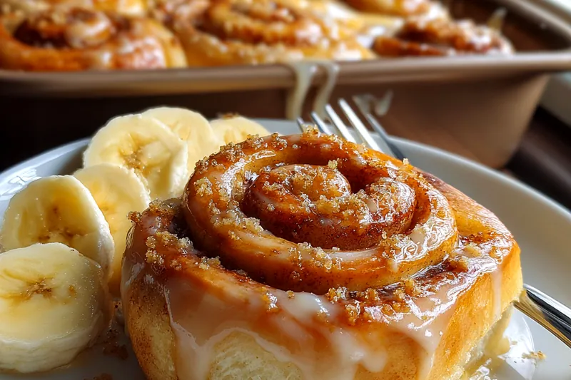 Cooking process for Banana Cinnamon Swirl Rolls