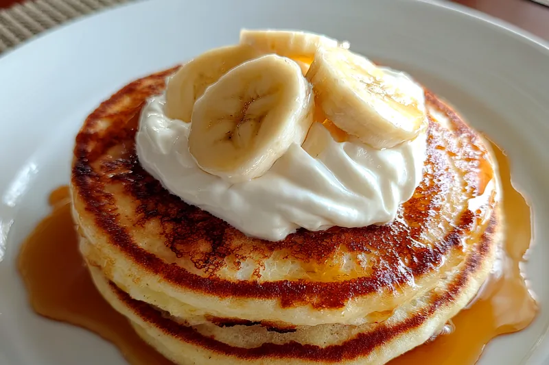 Cooking process for Banana Cottage Pancakes