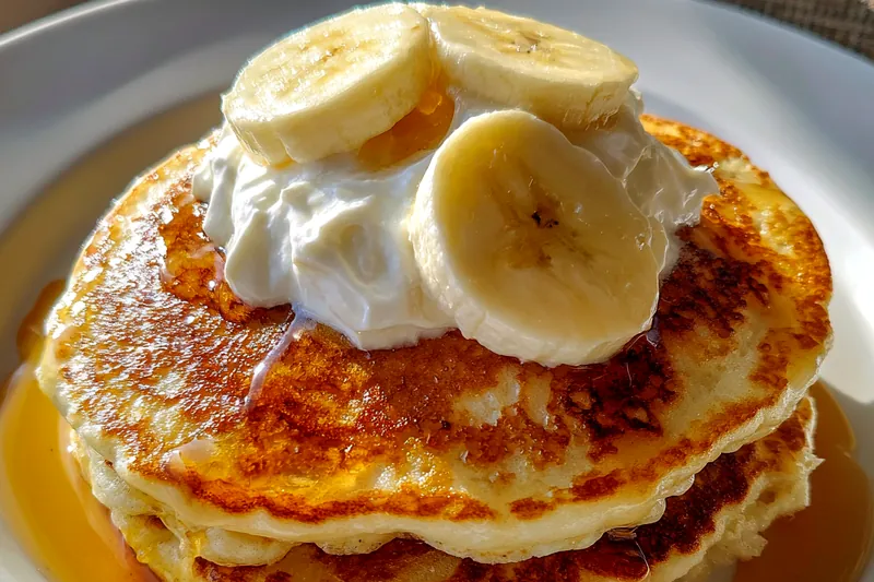 Fresh ingredients for Banana Cottage Pancakes