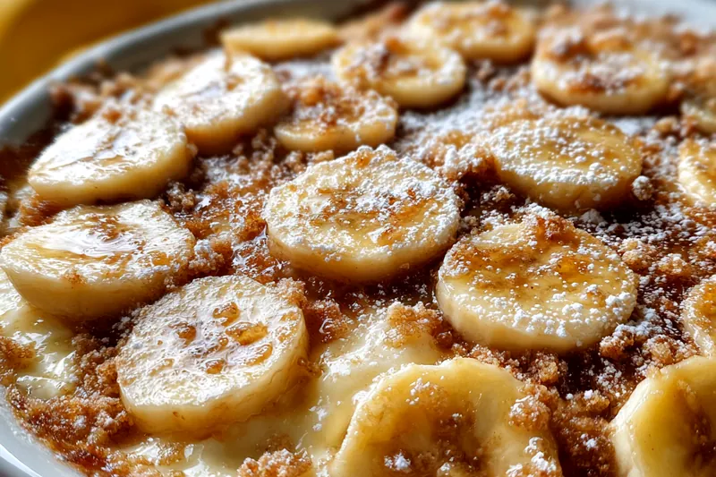 Fresh ingredients for Banana Crumble Delight
