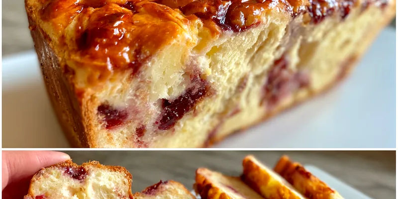 Delicious Banana Jam Swirl Bread served on a plate