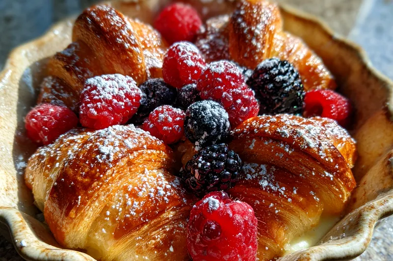Fresh ingredients for Berry Croissant Bake