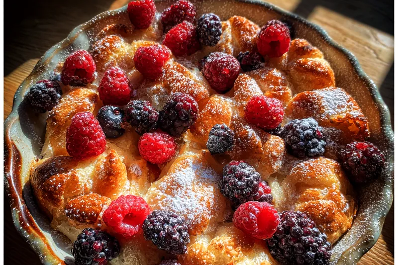 Fresh ingredients for Berry Croissant Delight