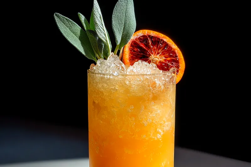 Fresh ingredients for Blood Orange Bourbon Cocktail