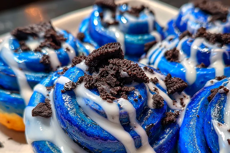 Cooking process for Blue Cookie Cinnamon Rolls