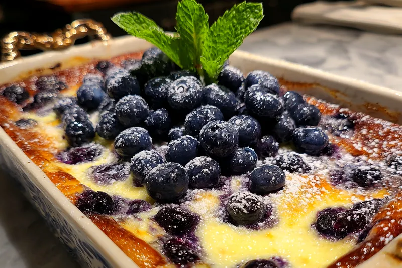 Fresh ingredients for Blueberry Baked Breakfast Delight