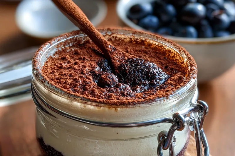 Cooking process for Blueberry Chia Pudding Delight