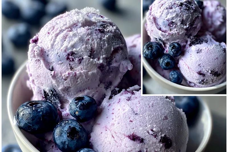 Cooking process for Blueberry Frozen Yogurt Delight