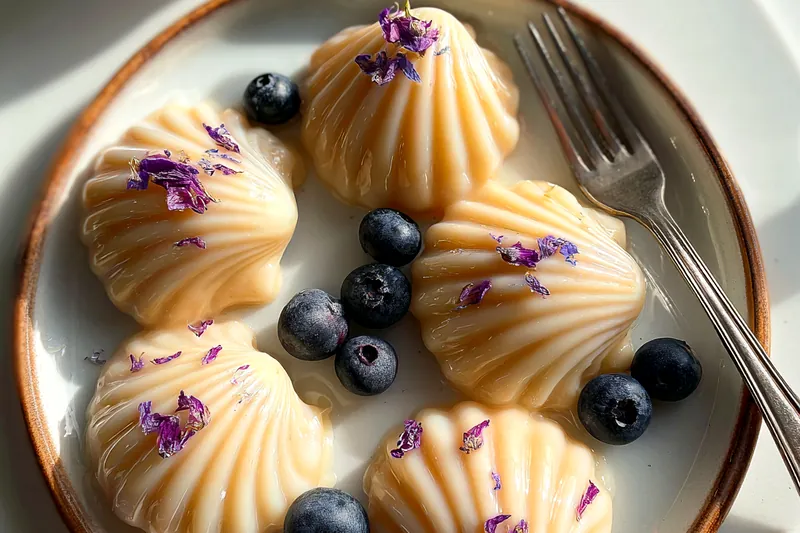 Fresh ingredients for Blueberry Lavender Glazed Madeleines