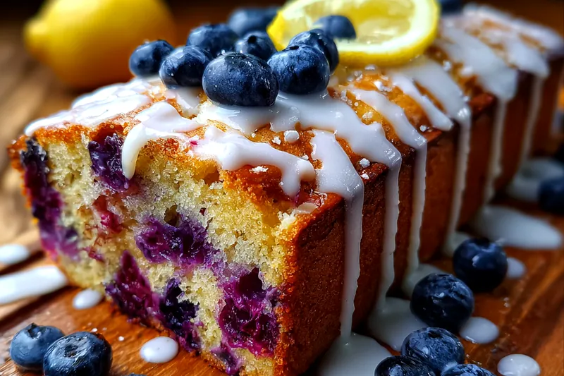 Cooking process for Blueberry Lemon Loaf Cake