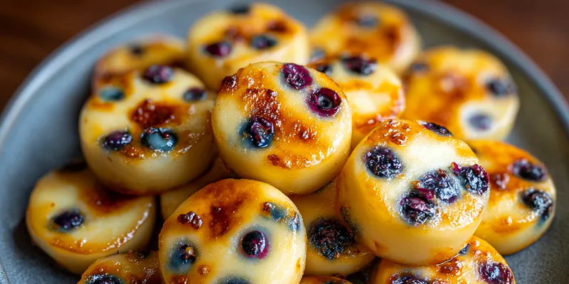 Delicious Blueberry Lemon Protein Bites served on a plate