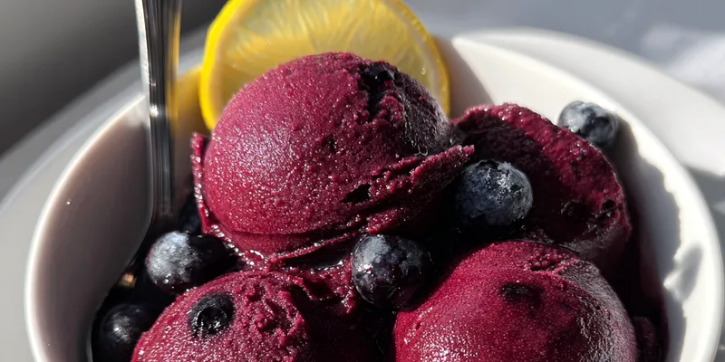 Blueberry Lemon Sorbet Delight