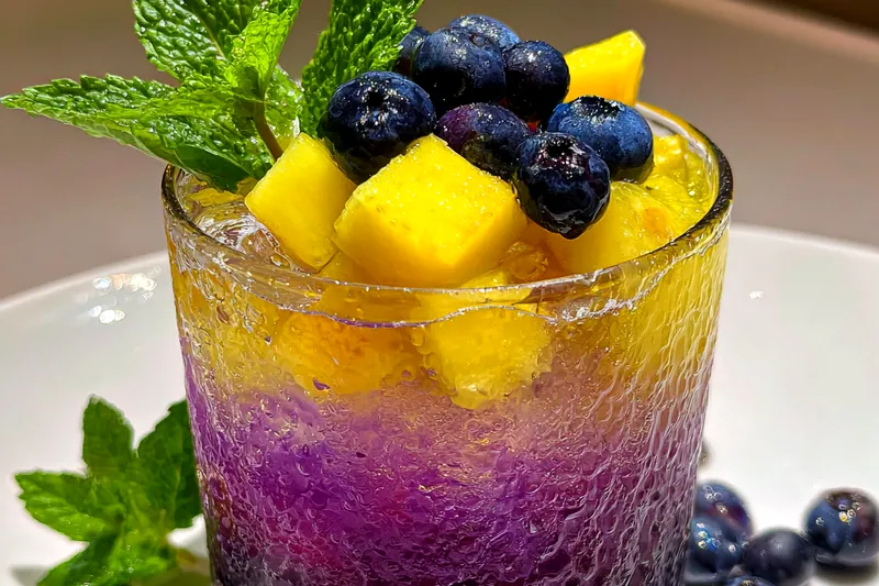 Cooking process for Blueberry Pineapple Refreshment