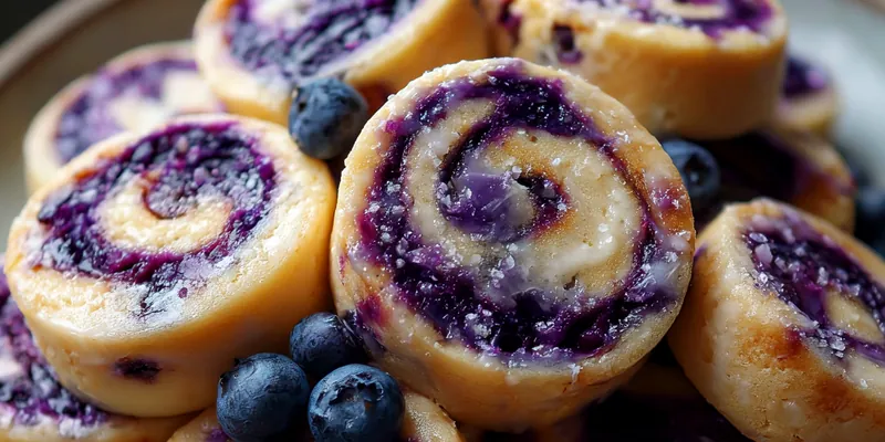 Delicious Blueberry Swirl Cookies Delight served on a plate
