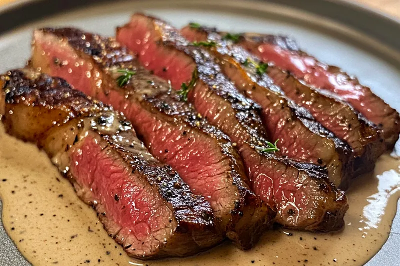 Fresh ingredients for Bourbon Garlic Steak Delight