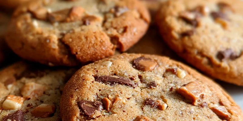 Delicious Brown Butter Toffee Cookies served on a plate