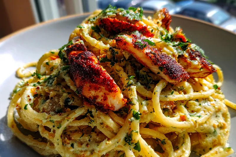 Cooking process for Cajun Chicken Spaghetti