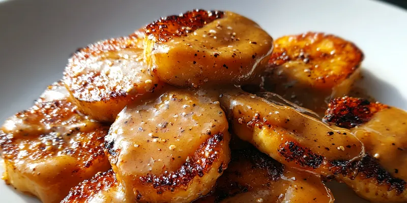 Delicious Caramelized Banana Slices served on a plate