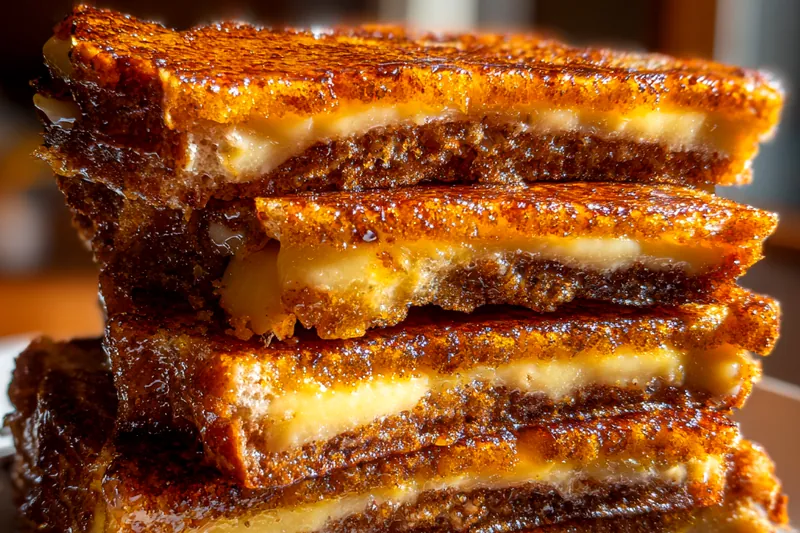 Fresh ingredients for Caramelized Custard Toast