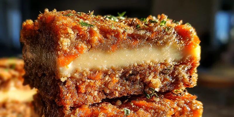 Delicious Carrot Cream Bars served on a plate