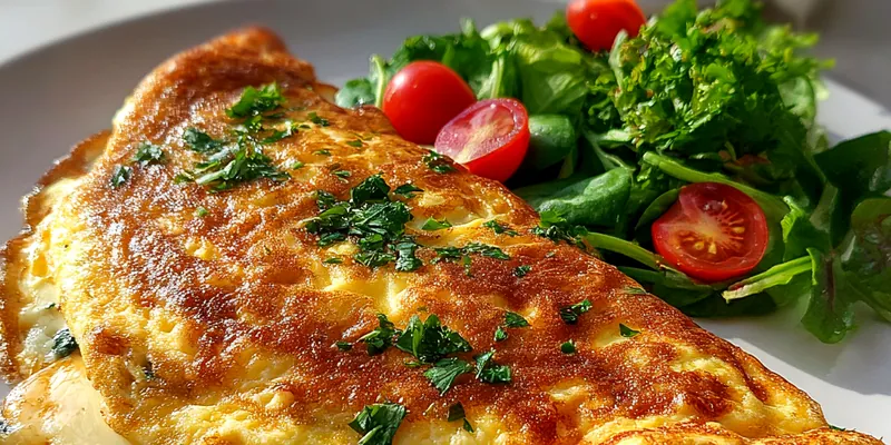 Cheese and Spinach Omelet Delight