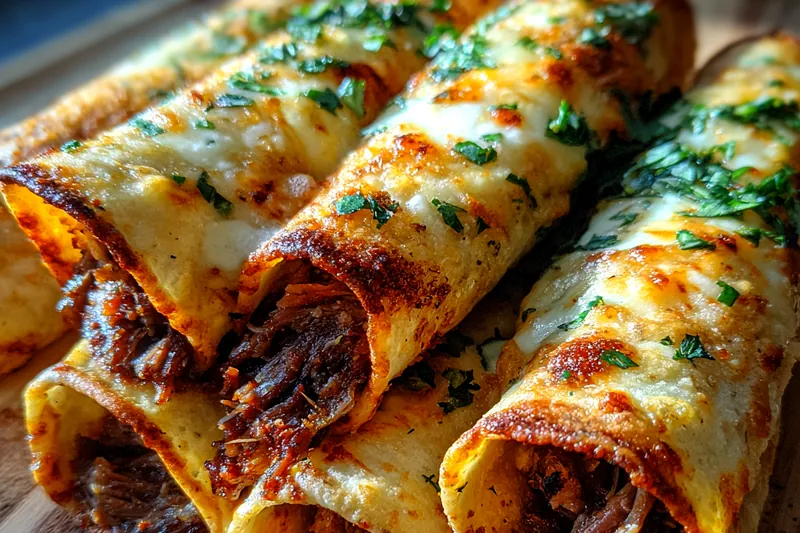 Fresh ingredients for Cheesy Beef Tortilla Rolls