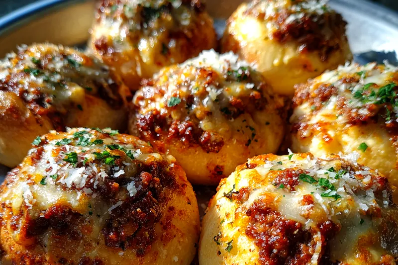 Cooking process for Cheesy Garlic Bombs