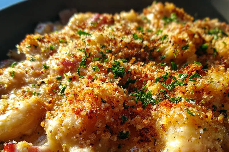 Cooking process for Cheesy Ham Casserole