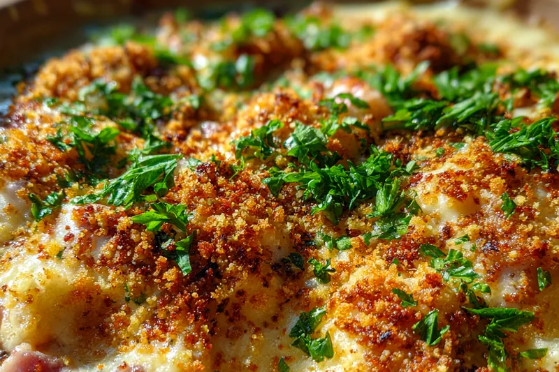 Fresh ingredients for Cheesy Ham Casserole