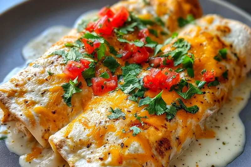 An assortment of fresh ingredients for making Cheesy Jalapeño Chicken Enchiladas, including chicken, cheese, and spices.