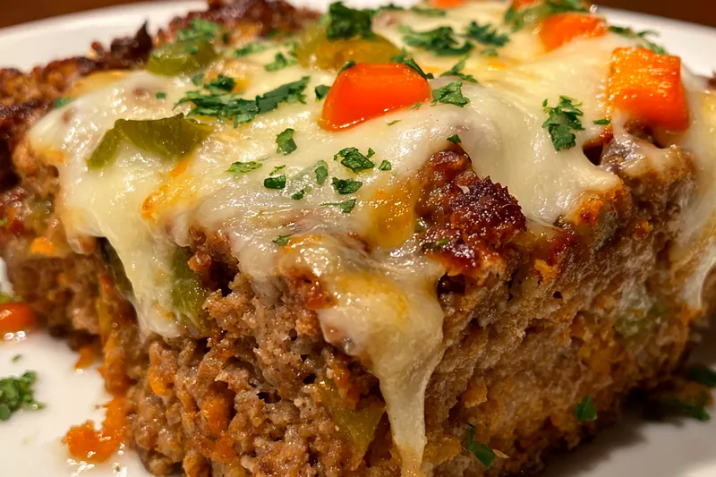 Cooking process for Cheesy Meatloaf Delight