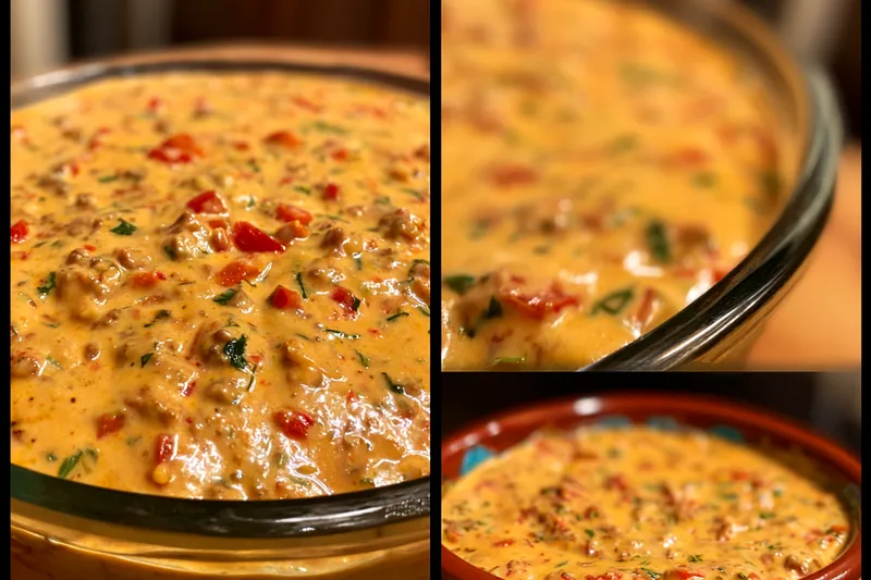 Cooking process for Cheesy Tex Mex Dip