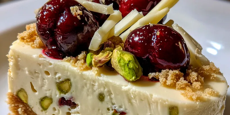 Cherry Pistachio Delight Cheesecake