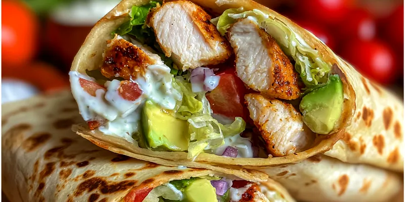 Chicken Avocado Ranch Wraps