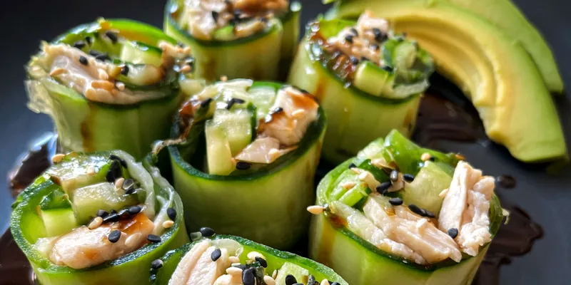 Chicken Cucumber Roll Ups