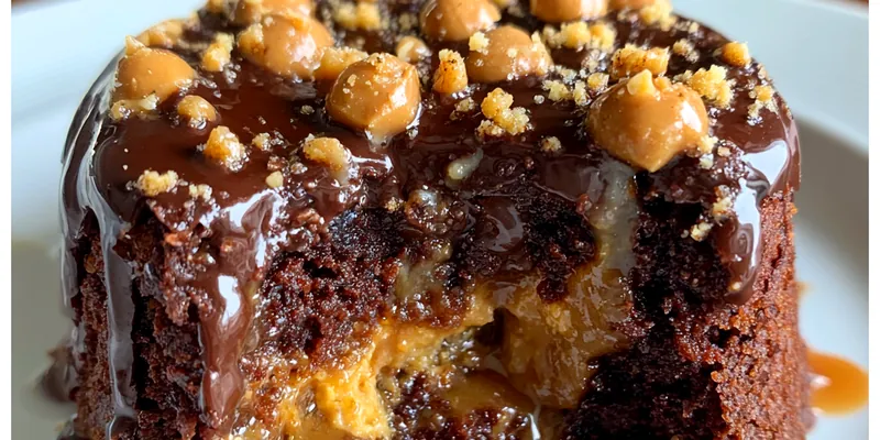 Chocolate Caramel Peanut Cake