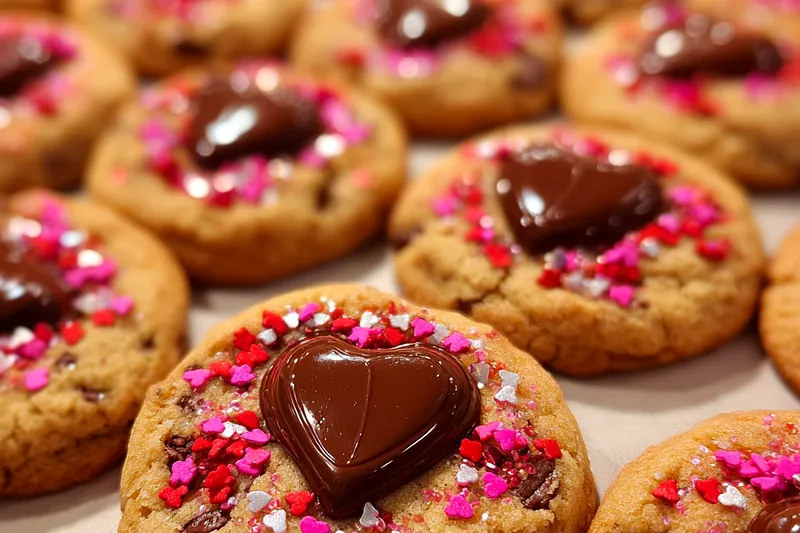 Fresh ingredients for Chocolate Heart Cookies