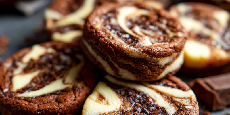 Delicious Chocolate Marshmallow Swirl Cookies served on a plate