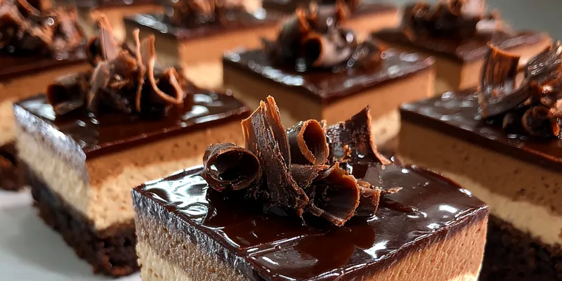 Delicious Chocolate Mousse Brownie Delight served on a plate