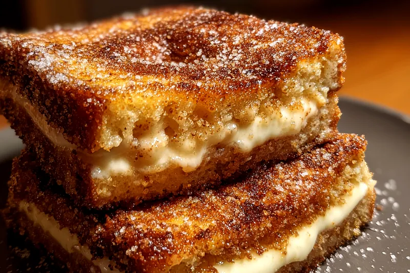 Cooking process for Cinnamon Sugar Stuffed Toast