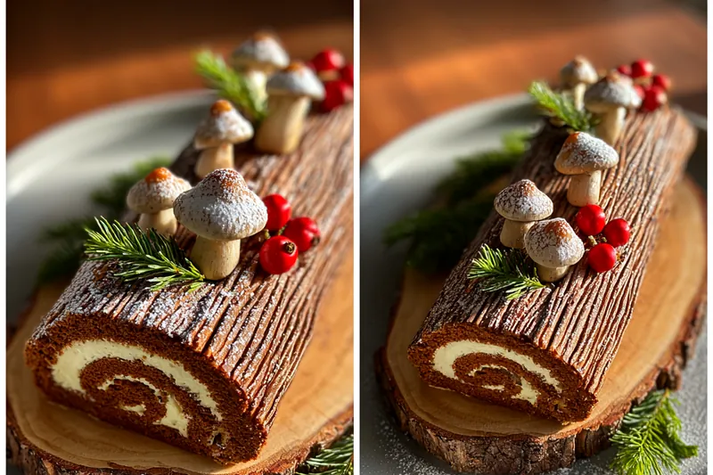 Fresh ingredients for Classic Chocolate Yule Log