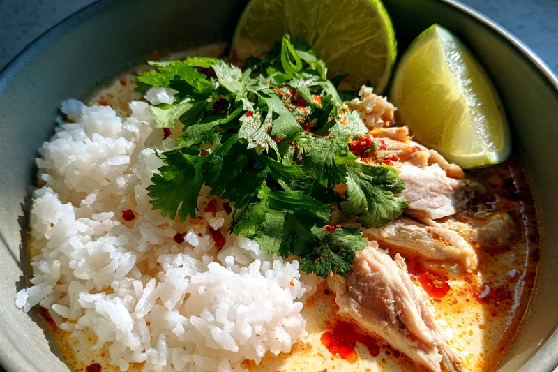Fresh ingredients for Coconut Chicken Broth
