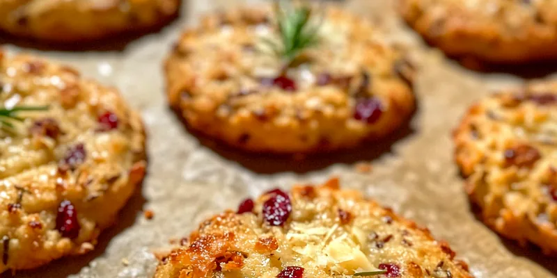 Delicious Cranberry Herb Cheese Cookies served on a plate
